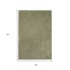 8' X 11' Sage Shag Hand Woven Area Rug
