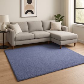 8' X 11' Purple Shag Hand Woven Area Rug