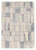 9' X 13' Ivory And Blue Abstract Geometric Area Rug