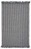 8' X 10' Gray And Light Gray Wool Houndstooth Hand Woven Area Rug With Fringe