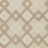 8' X 11' Ivory And Brown Wool Geometric Hand Tufted Area Rug