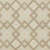 8' X 11' Ivory And Brown Wool Geometric Hand Tufted Area Rug