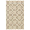 8' X 11' Ivory And Brown Wool Geometric Hand Tufted Area Rug