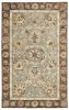 8' X 11' Gray Brown And Ivory New Zealand Lambs Wool Floral Medallion Hand Tufted Area Rug