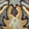 8' X 11' Dark Gray Green And Brown New Zealand Lambs Wool Floral Hand Tufted Area Rug