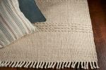 8' X 11' Beige Wool Hand Woven Area Rug