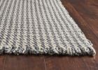 8' X 11' Gray And Ivory Wool Houndstooth Hand Woven Area Rug