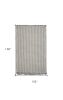8' X 11' Gray And Ivory Wool Houndstooth Hand Woven Area Rug