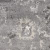 9' X 13' Gray And Light Gray Floral Medallion Area Rug