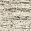 7' X 9' Gray And Ivory Wool Striped Hand Woven Area Rug