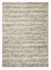 7' X 9' Gray And Ivory Wool Striped Hand Woven Area Rug