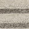 8' X 10' Brown Gray And Ivory New Zealand Lambs Wool Striped Hand Woven Area Rug