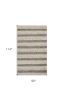 8' X 10' Brown Gray And Ivory New Zealand Lambs Wool Striped Hand Woven Area Rug