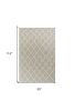 7' X 9' Gray And Ivory Wool Diamond Hand Woven Area Rug