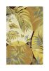 8' X 10' Coral Green And Ivory Wool Tropical Botanical Hand Tufted Area Rug