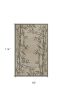 8' X 10' Ivory Green And Brown Wool Botanical Leaves Hand Tufted Area Rug