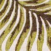 8' X 11' Natural Green And Brown Wool Botanical Leaves Hand Tufted Area Rug