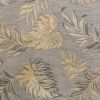 8' X 11' Gray And Taupe Wool Botanical Leaves Hand Tufted Area Rug