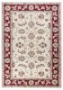 9' X 12' Red And Ivory Floral Medallion Area Rug