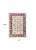 9' X 12' Red And Ivory Floral Medallion Area Rug