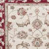 9' X 12' Red And Ivory Floral Medallion Area Rug