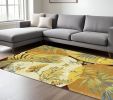 8' X 11' Coral Green And Ivory Wool Tropical Botanical Hand Tufted Area Rug