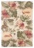 9' X 12' Beige Green And Pink Wool Botanical Leaves Hand Tufted Area Rug