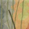 9' X 12' Blue And Green Wool Tropical Botanical Hand Tufted Area Rug