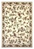 10' X 13' Ivory Green And Red Floral Vines Area Rug