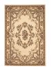 9' X 13' Beige And Brown Floral Medallion Area Rug