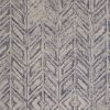 9' X 12' Blue And Beige Wool Chevron Hand Tufted Area Rug