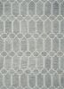9' X 12' Slate Blue And Ivory Wool Geometric Hand Tufted Area Rug