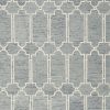 9' X 12' Slate Blue And Ivory Wool Geometric Hand Tufted Area Rug