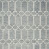 9' X 12' Slate Blue And Ivory Wool Geometric Hand Tufted Area Rug