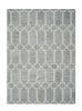 9' X 12' Slate Blue And Ivory Wool Geometric Hand Tufted Area Rug