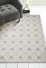9' X 12' Ivory And Gray Wool Ogee Hand Tufted Area Rug