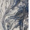 10' X 13' Blue And Gray Abstract Area Rug