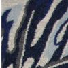10' X 13' Gray And Blue Botanical Leaves Area Rug