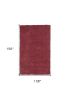 9' X 13' Red Shag Hand Woven Area Rug