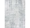 9' X 12' Dark Gray And Light Gray Abstract Hand Loomed Area Rug