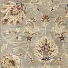 9' X 13' Gray Brown And Ivory New Zealand Lambs Wool Floral Medallion Hand Tufted Area Rug