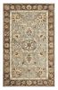 9' X 13' Gray Brown And Ivory New Zealand Lambs Wool Floral Medallion Hand Tufted Area Rug