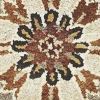 9' X 13' Gray Brown And Ivory New Zealand Lambs Wool Floral Medallion Hand Tufted Area Rug