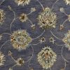9' X 13' Dark Gray Green And Brown Wool Floral Hand Tufted Area Rug