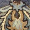 9' X 13' Dark Gray Green And Brown Wool Floral Hand Tufted Area Rug
