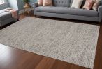 9' X 13' Natural Wool Hand Woven Area Rug