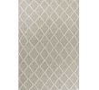 9' X 13' Gray And Ivory Wool Diamond Hand Woven Area Rug