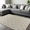 9' X 13' Gray And Ivory Wool Diamond Hand Woven Area Rug
