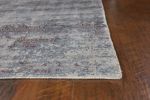 9' X 13' Slate Gray And Dark Gray Abstract Hand Loomed Area Rug
