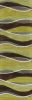 8' Lime Green Brown And Blue Wool Abstract Hand Tufted Runner Rug
